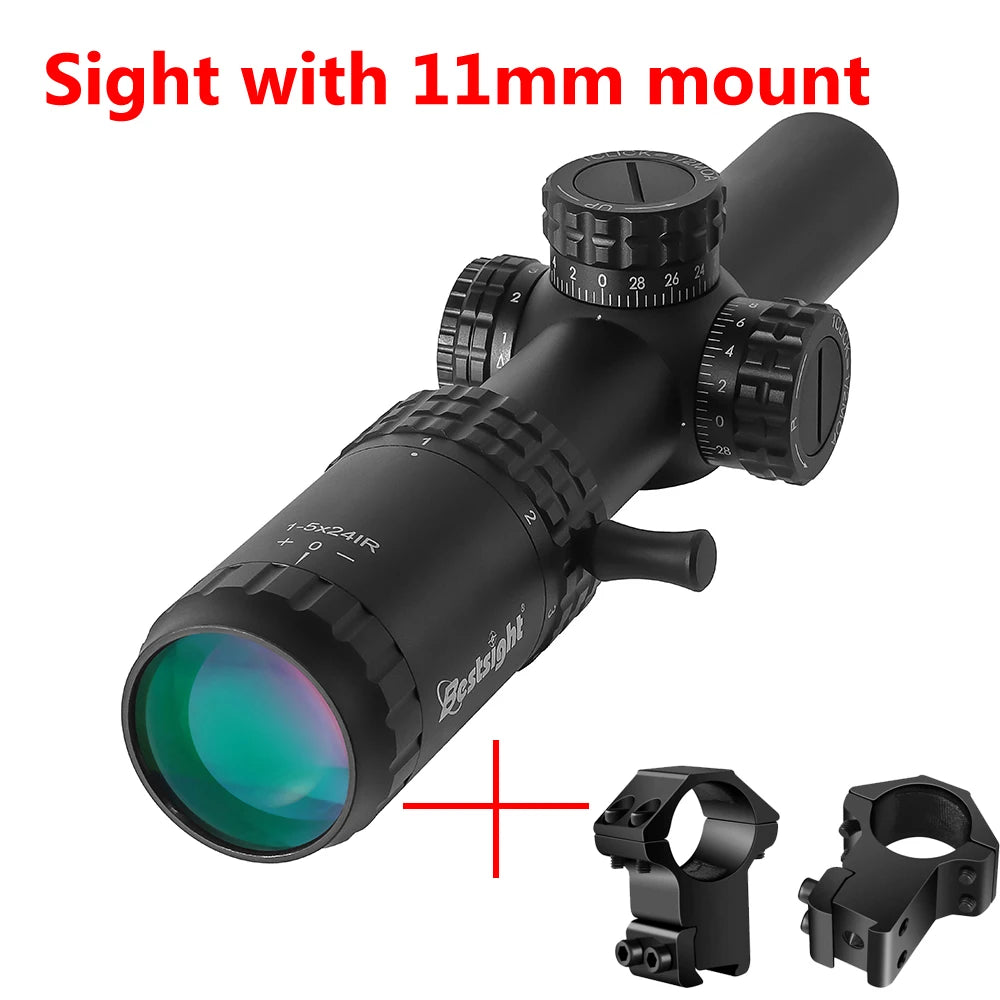 Bestsight 1-5X24 Tactical Rifle Scope Illuminated Reticle