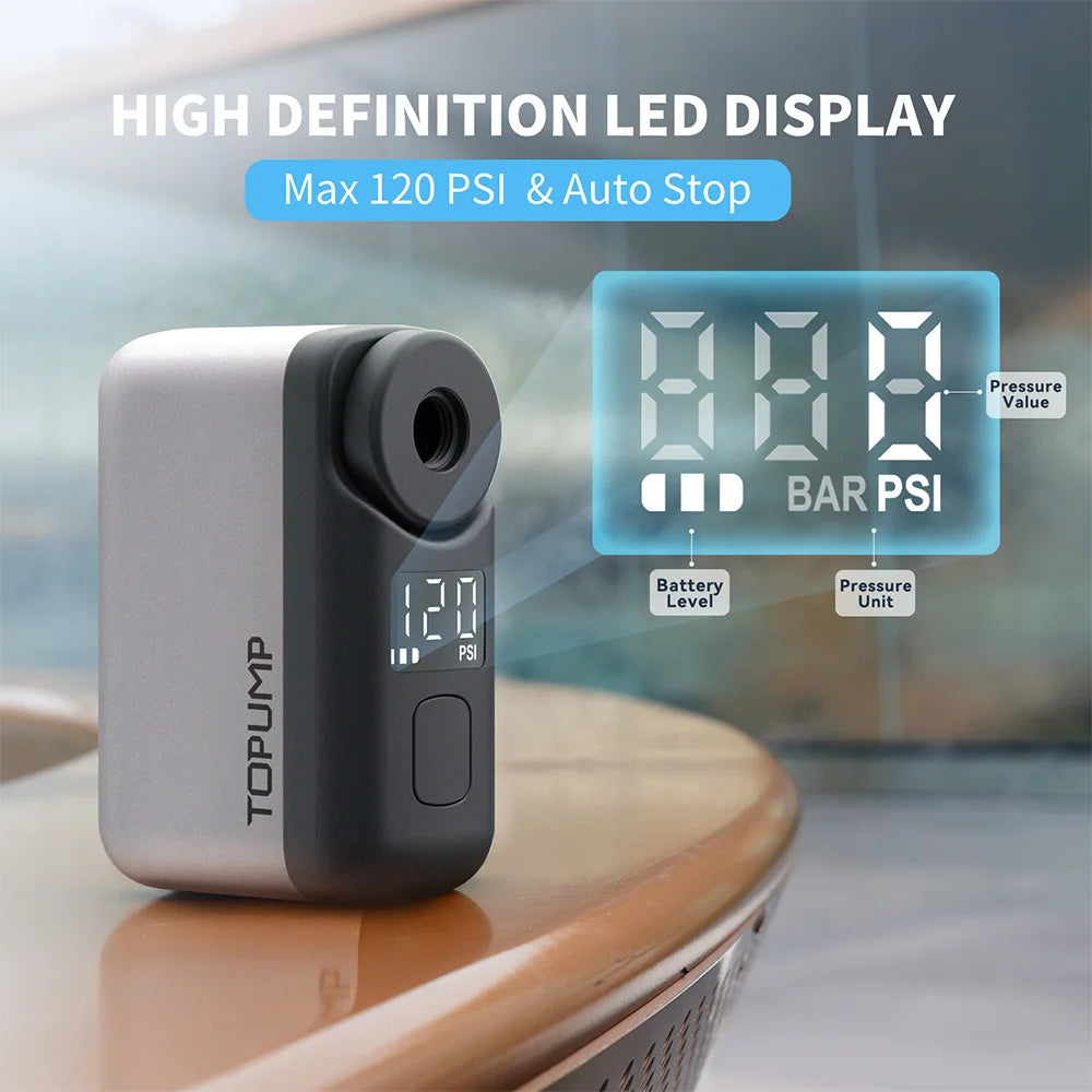 Topump TB2 Pro Electric Mini Portable Pump For Bike