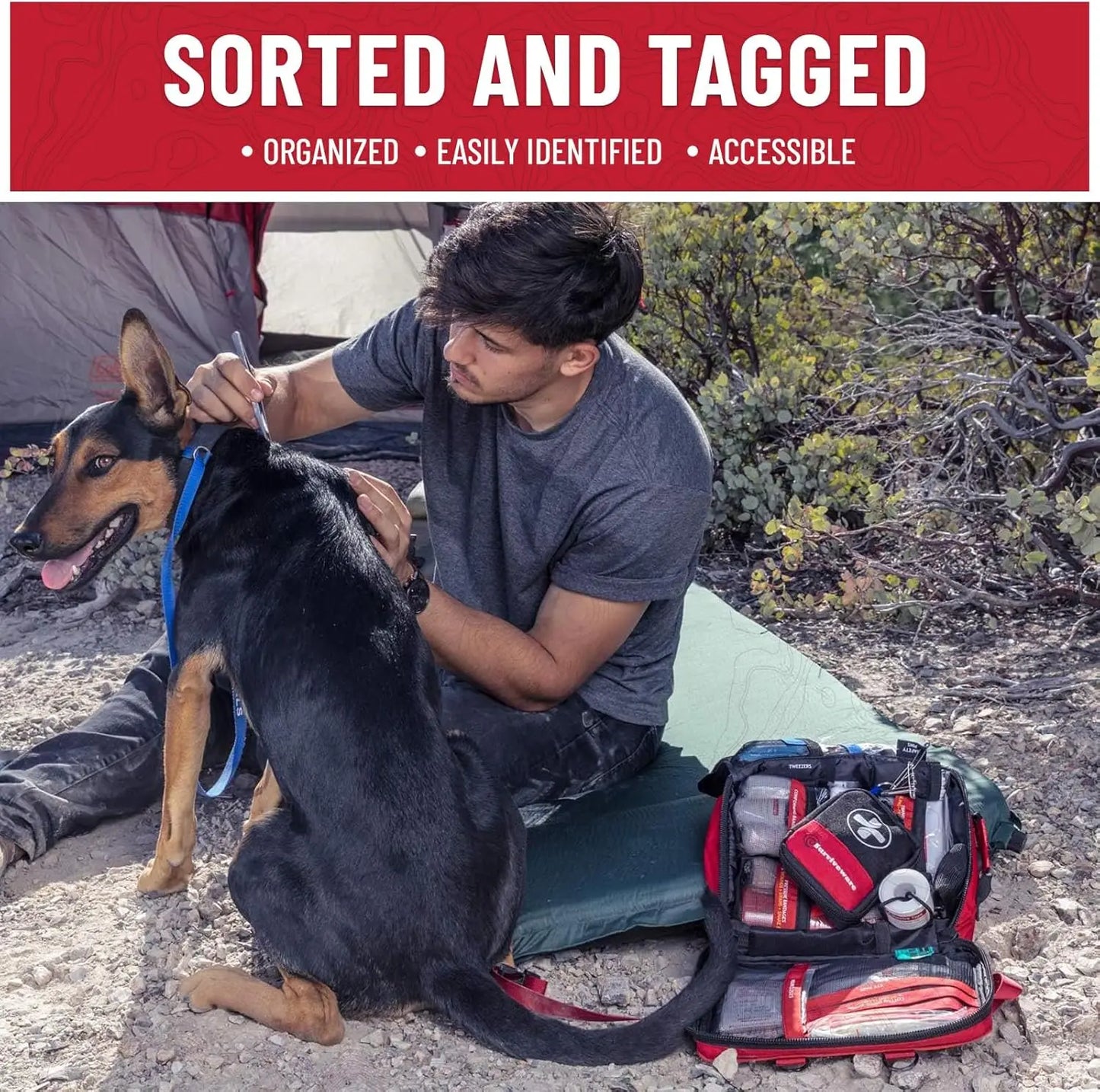 Premium 238-Piece Survival First Aid Kit for Travel and Outdoor