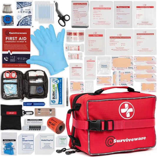 Premium 238-Piece Survival First Aid Kit for Travel and Outdoor
