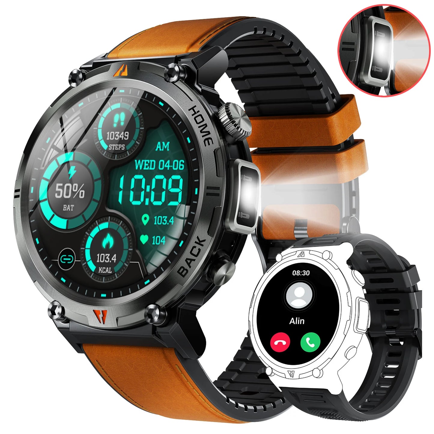 EIGIIS KE3 Bluetooth Smartwatch With Health Heart Rate Monitor
