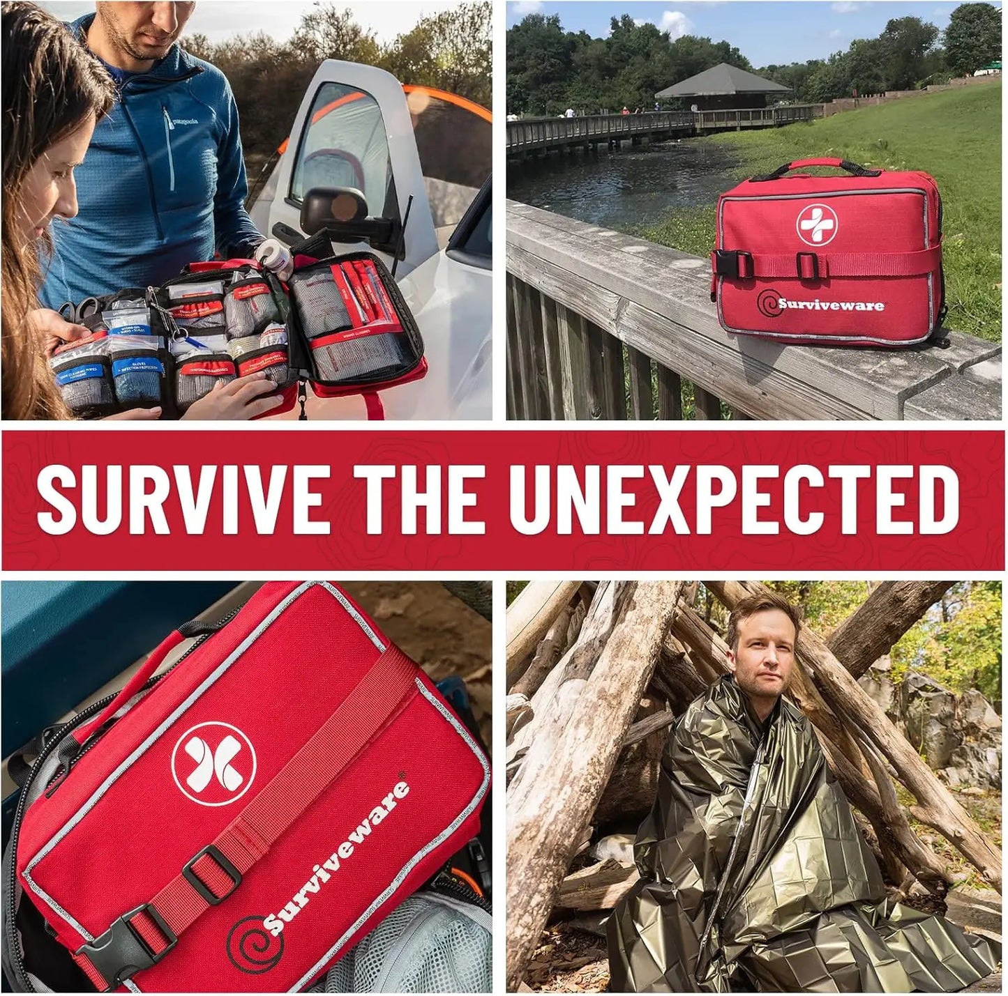 Premium 238-Piece Survival First Aid Kit for Travel and Outdoor